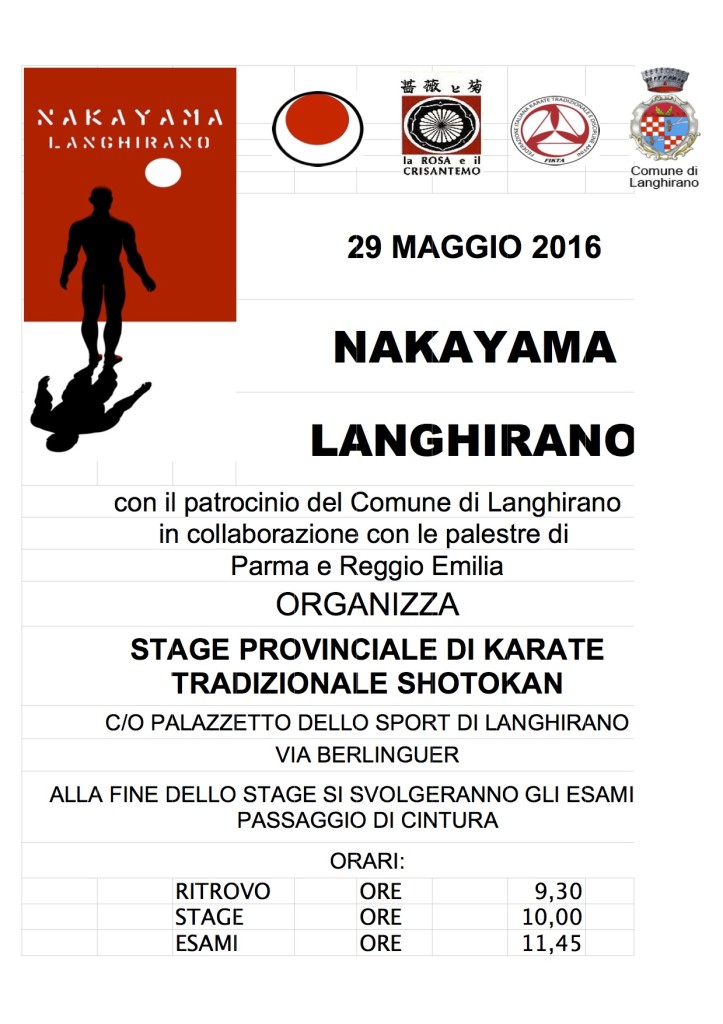 29 MAGGIO 2016 –  NAKAYAMA LANGHIRANO