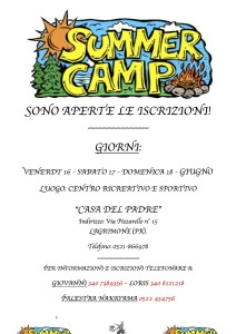 PROGRAMMA DEFINITIVO DEL SUMMER CAMP 2017