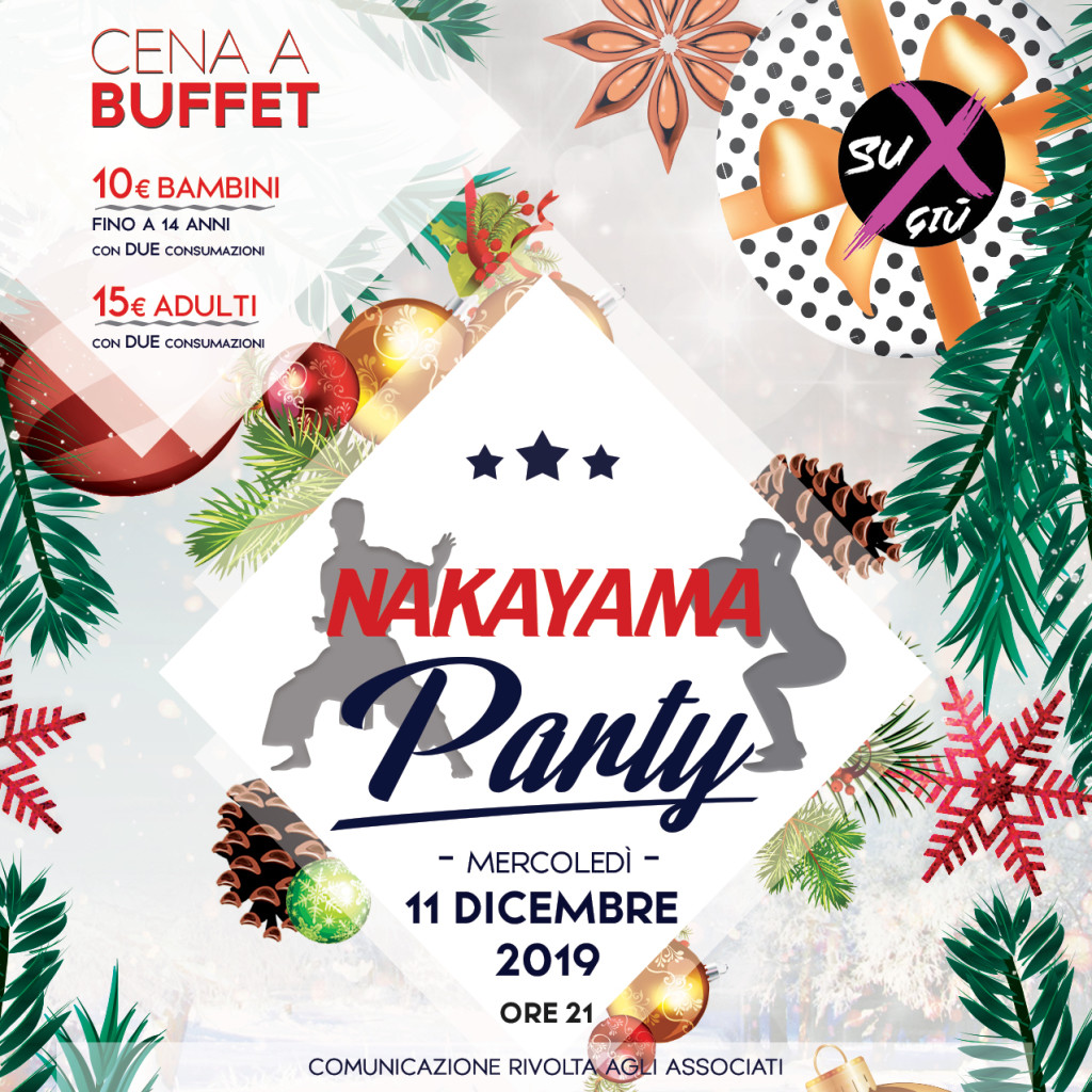 NAKAYAMA PARTY mercoledì 11 dicembre 2019