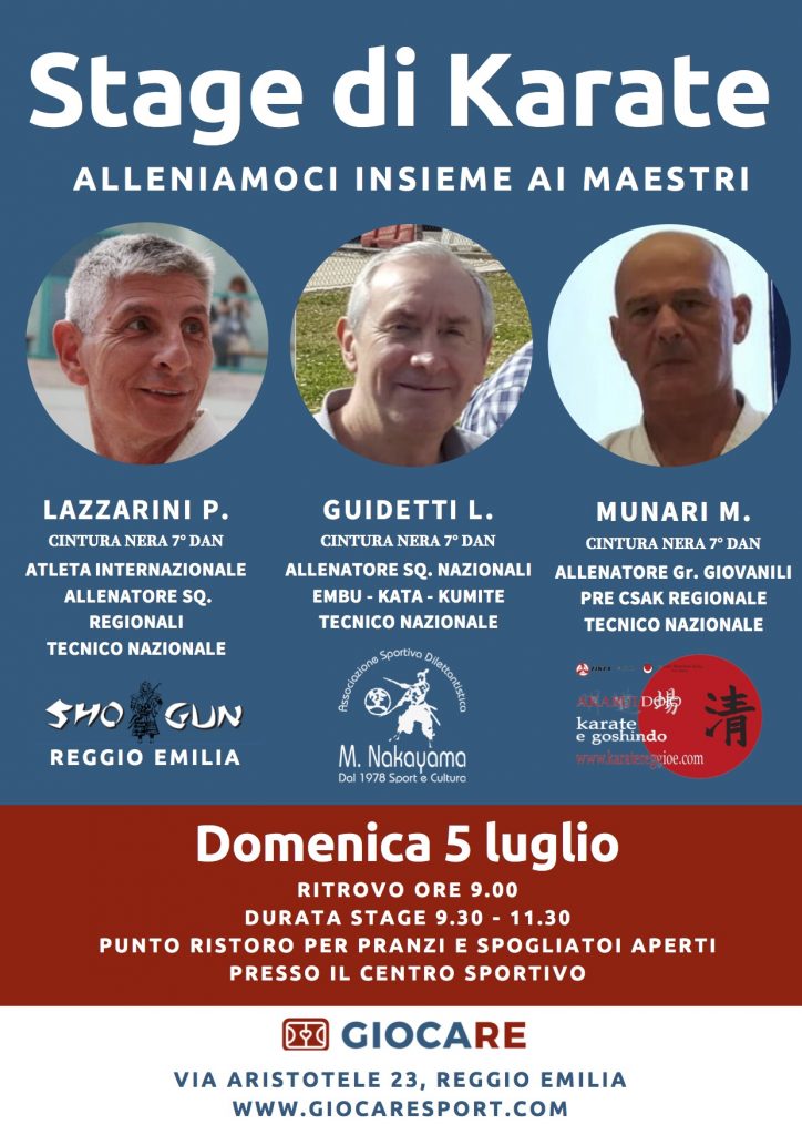 STAGE KARATE domenica 5 luglio 2020